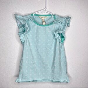Matilda Jane Make Your Mark Top EUC Girls Lets Go Together Blue Shirt Size 6